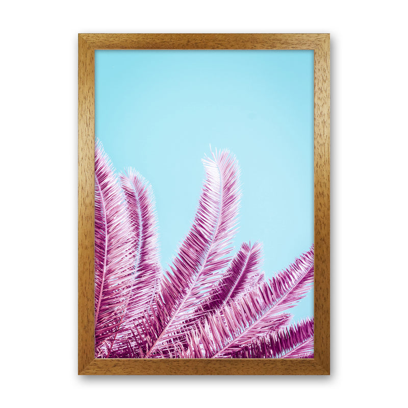 Pink Palm Trees Photography Print by Victoria Frost Oak Grain
