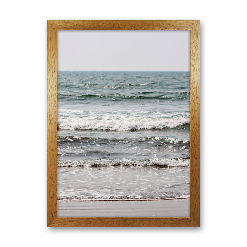 Blue Beach Waves Photography Print by Victoria Frost Oak Grain