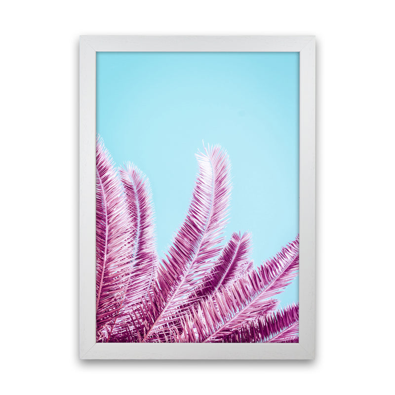 Pink Palm Trees Photography Print by Victoria Frost White Grain