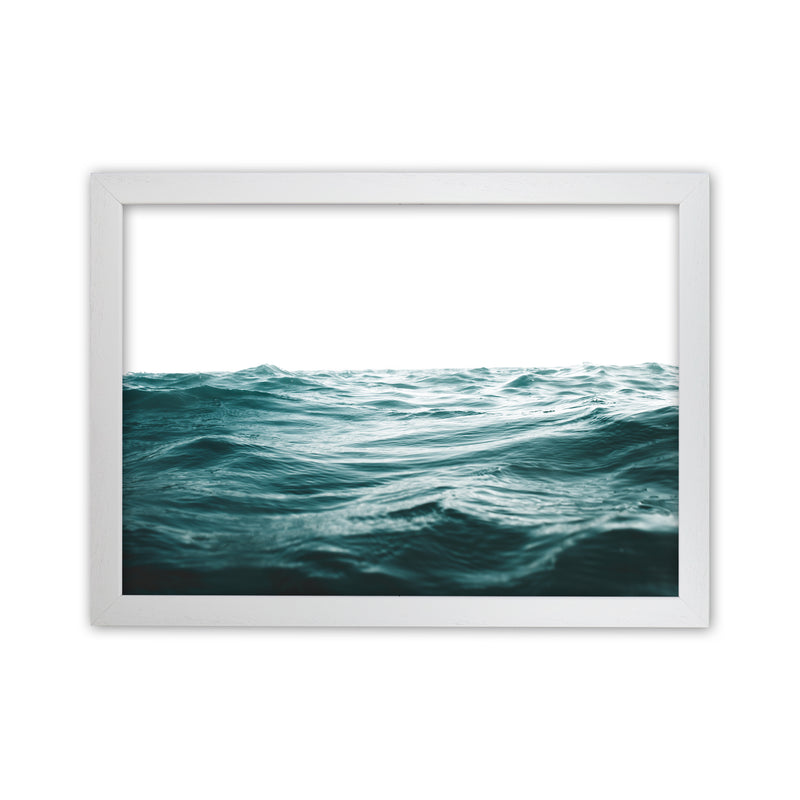 Blue Ocean Waves Photography Print by Victoria Frost White Grain