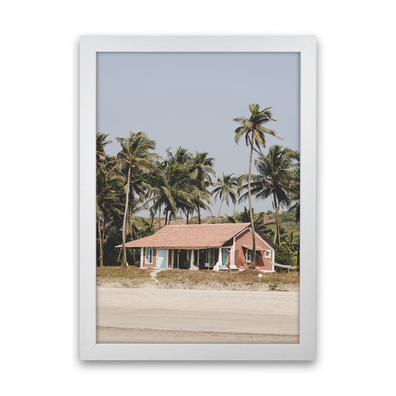 Beach House Photography Print by Victoria Frost White Grain