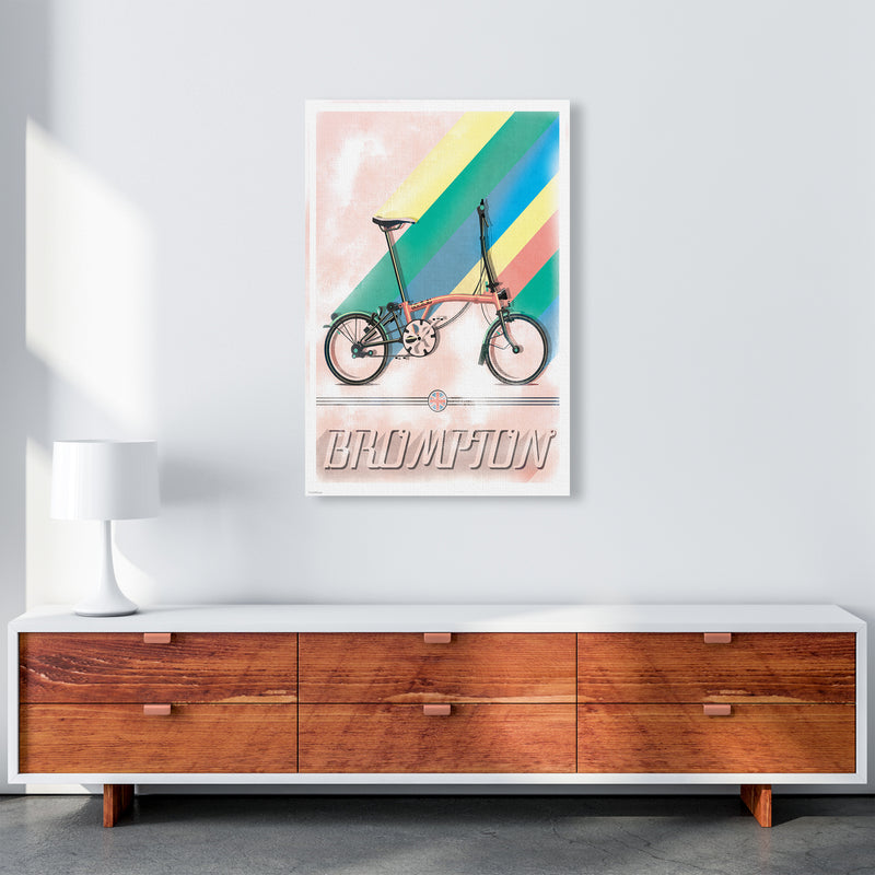 Brompton Vintage Cycling Print by Wyatt9 A1 Canvas