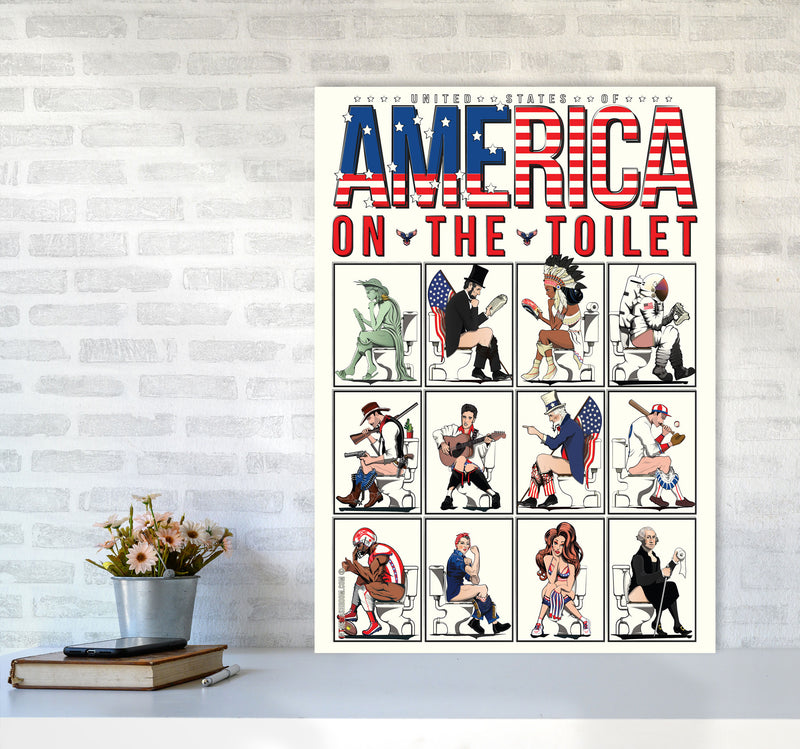 America on the Toilet by Wyatt9 A1 Black Frame