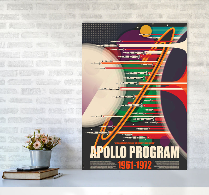 Apollo Program Art Print by Wyatt9 A1 Black Frame