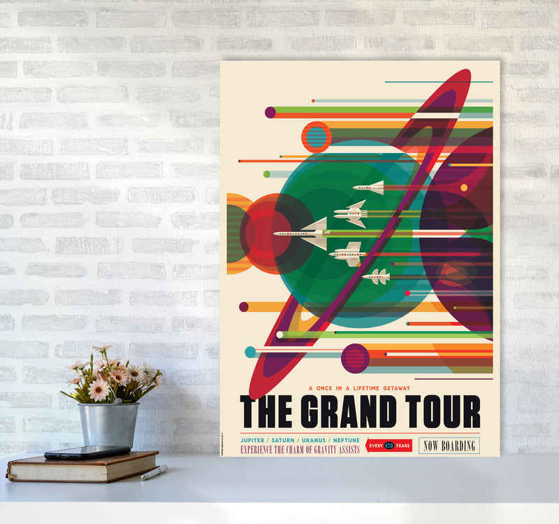 Grand Tour Retro Art Print by Wyatt9 A1 Black Frame