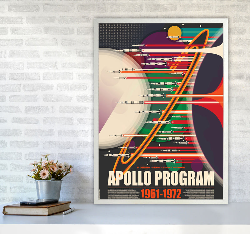 Apollo Program Art Print by Wyatt9 A1 Oak Frame