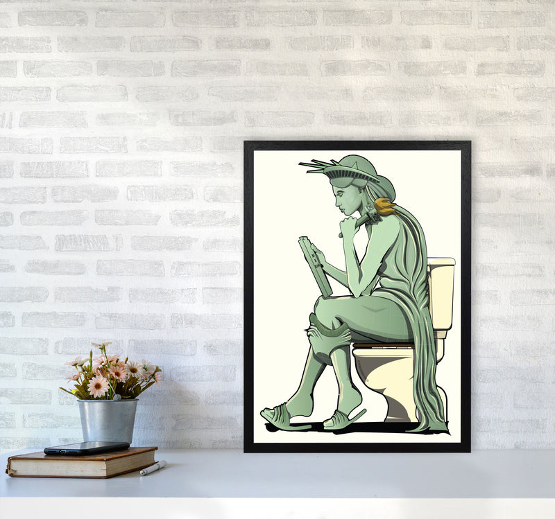 Statue of Liberty Loo by Wyatt9 A2 White Frame