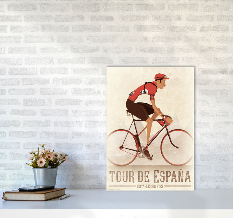 Spanish Tours Cycling Print by Wyatt9 A2 Black Frame