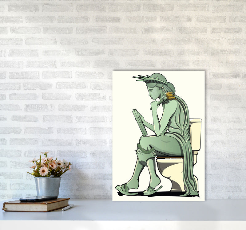 Statue of Liberty Loo by Wyatt9 A2 Black Frame