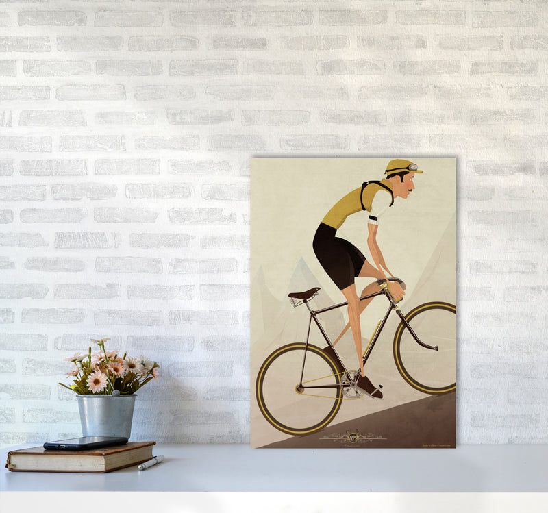 Vintage Cycling Print by Wyatt9 A2 Black Frame