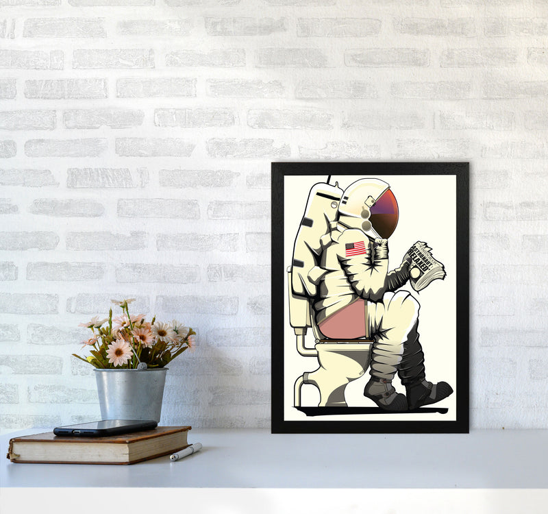 Astronaut Loo Art Print by Wyatt9 A3 White Frame