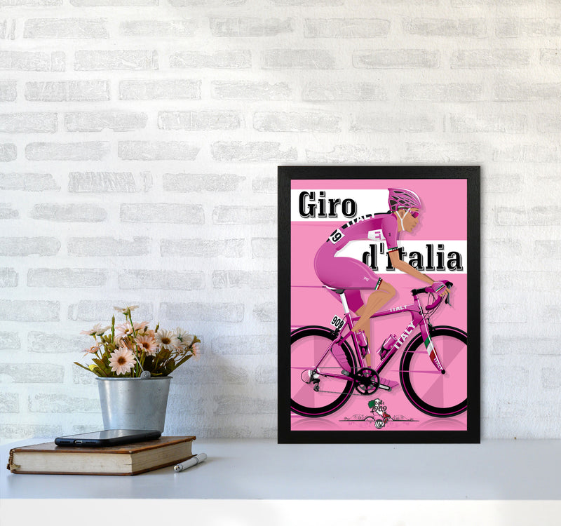 Modern Giro Cycling Print by Wyatt9 A3 White Frame