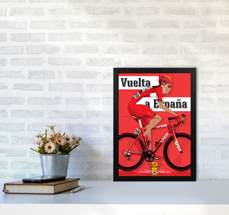Modern Spanish Cycling Print by Wyatt9 A3 White Frame