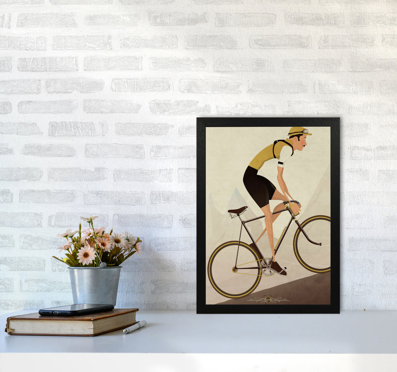 Vintage Cycling Print by Wyatt9 A3 White Frame