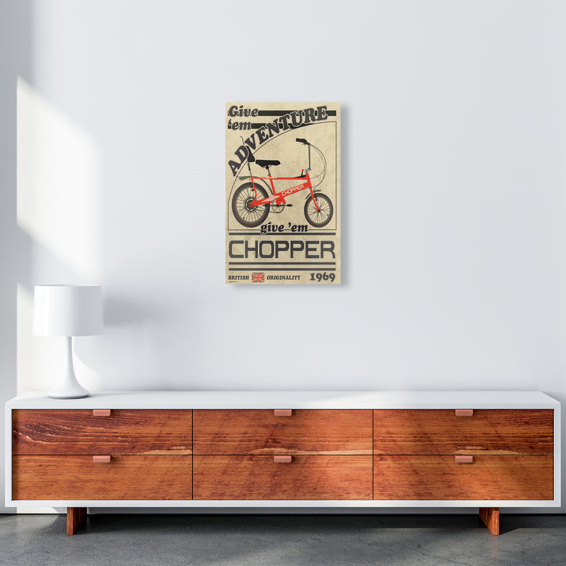 Chopper Vintage Cycling Print by Wyatt9 A3 Canvas