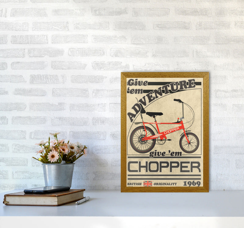 Chopper Vintage Cycling Print by Wyatt9 A3 Print Only