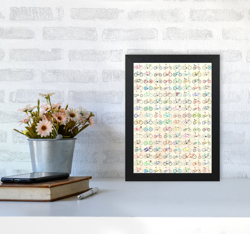 FAVE Cycling Art Print by Wyatt9 A4 White Frame