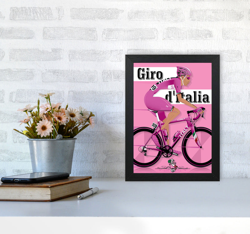 Modern Giro Cycling Print by Wyatt9 A4 White Frame
