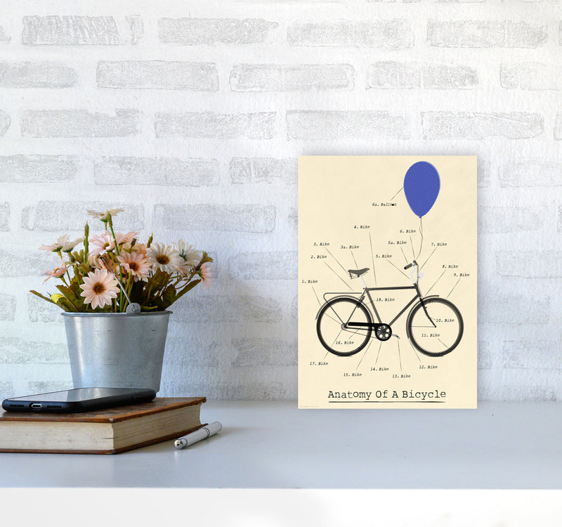 Anatomy of a Bicycle Art Print by Wyatt9 A4 Black Frame