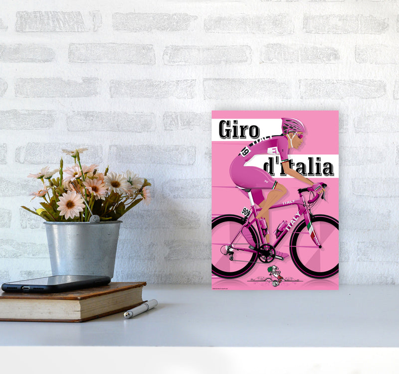 Modern Giro Cycling Print by Wyatt9 A4 Black Frame