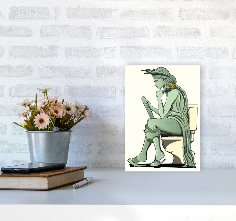 Statue of Liberty Loo by Wyatt9 A4 Black Frame