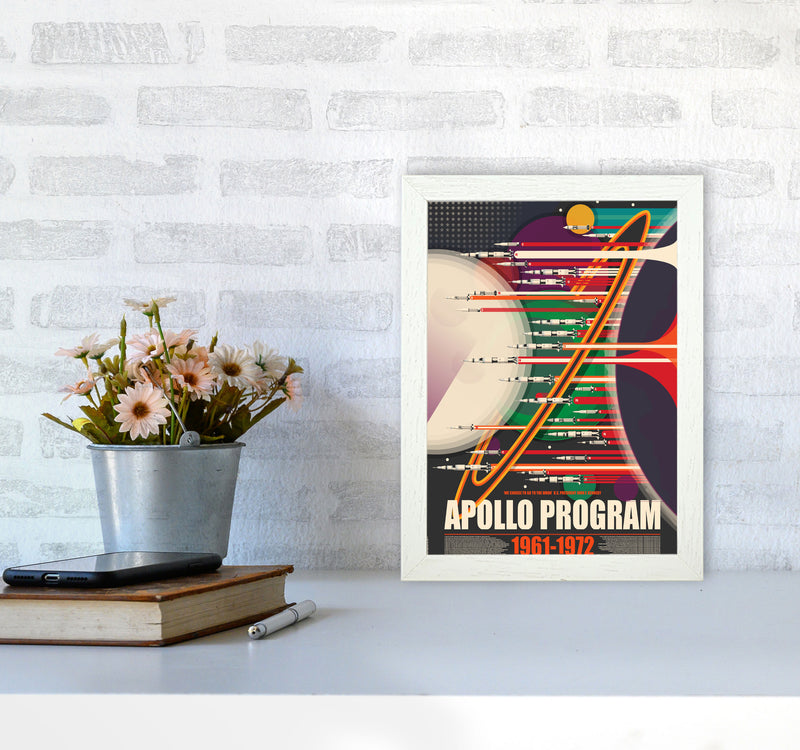 Apollo Program Art Print by Wyatt9 A4 Oak Frame