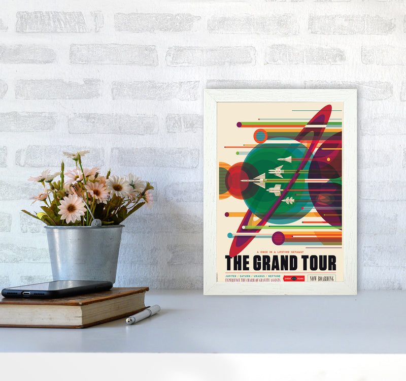 Grand Tour Retro Art Print by Wyatt9 A4 Oak Frame