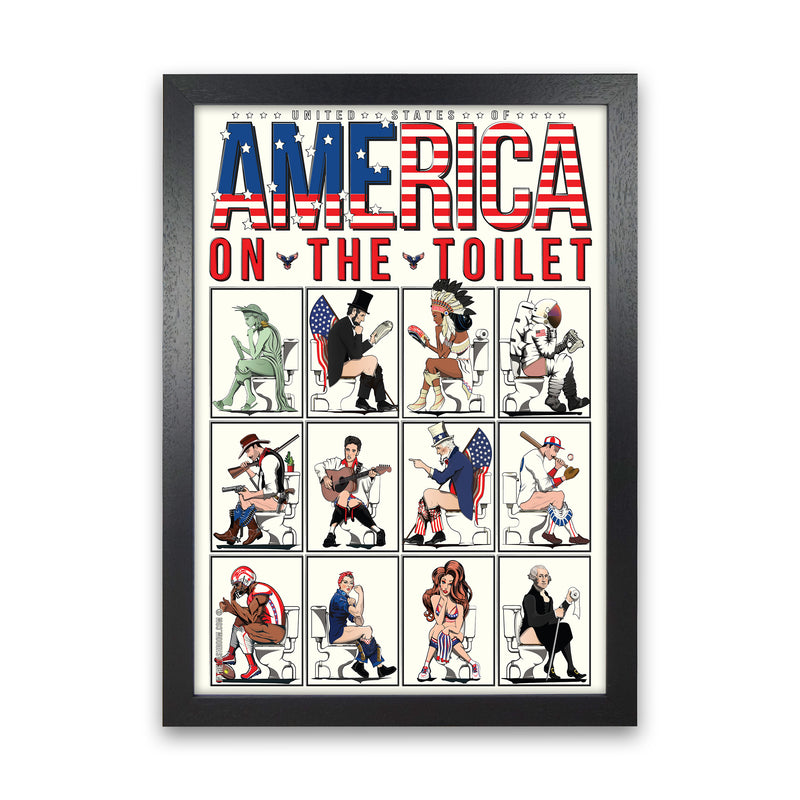 America on the Toilet by Wyatt9 Black Grain