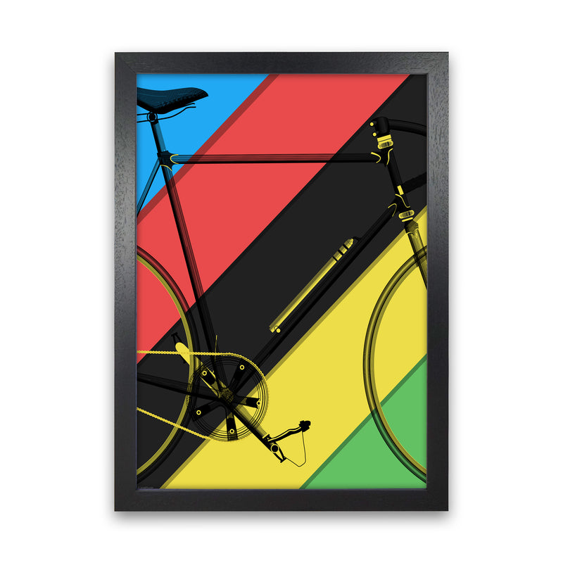 World Champ Cycling Print by Wyatt9 Black Grain
