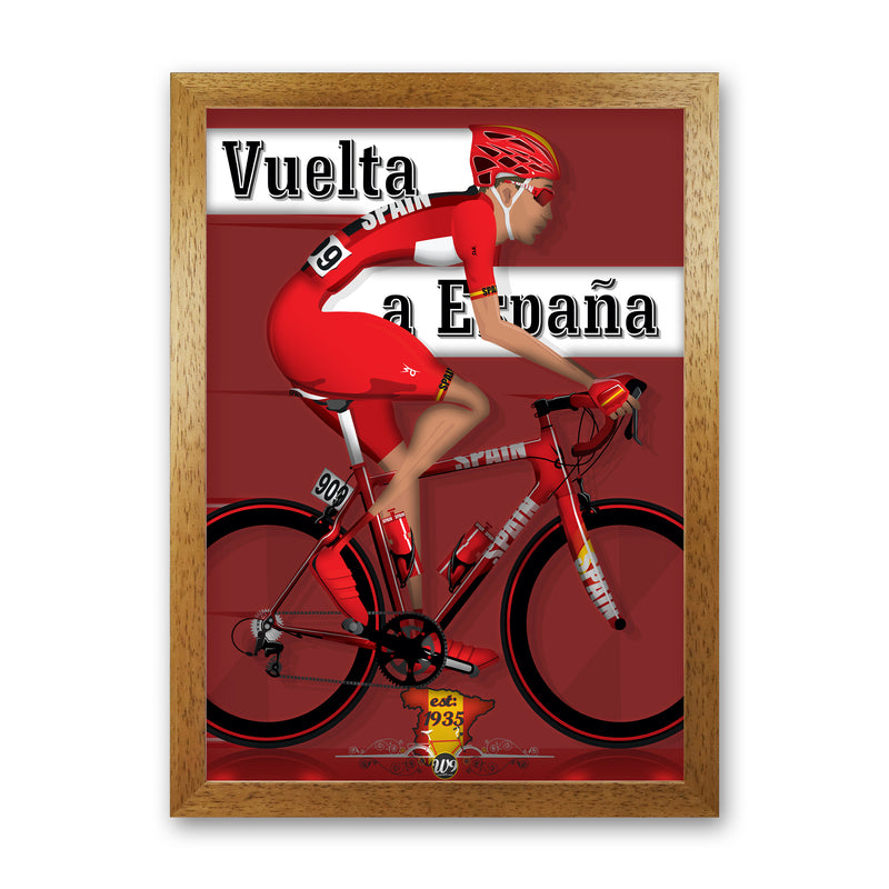 Modern Spanish Cycling Print by Wyatt9 Oak Grain