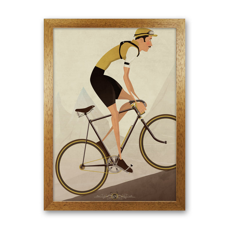 Vintage Cycling Print by Wyatt9 Oak Grain