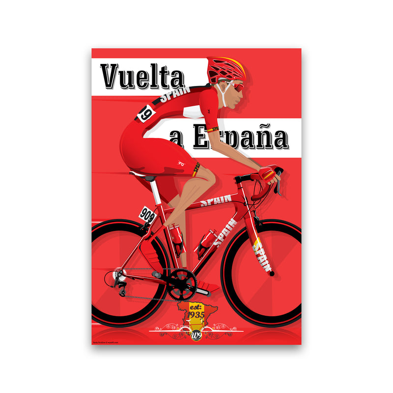 Modern Spanish Cycling Print by Wyatt9 Print Only