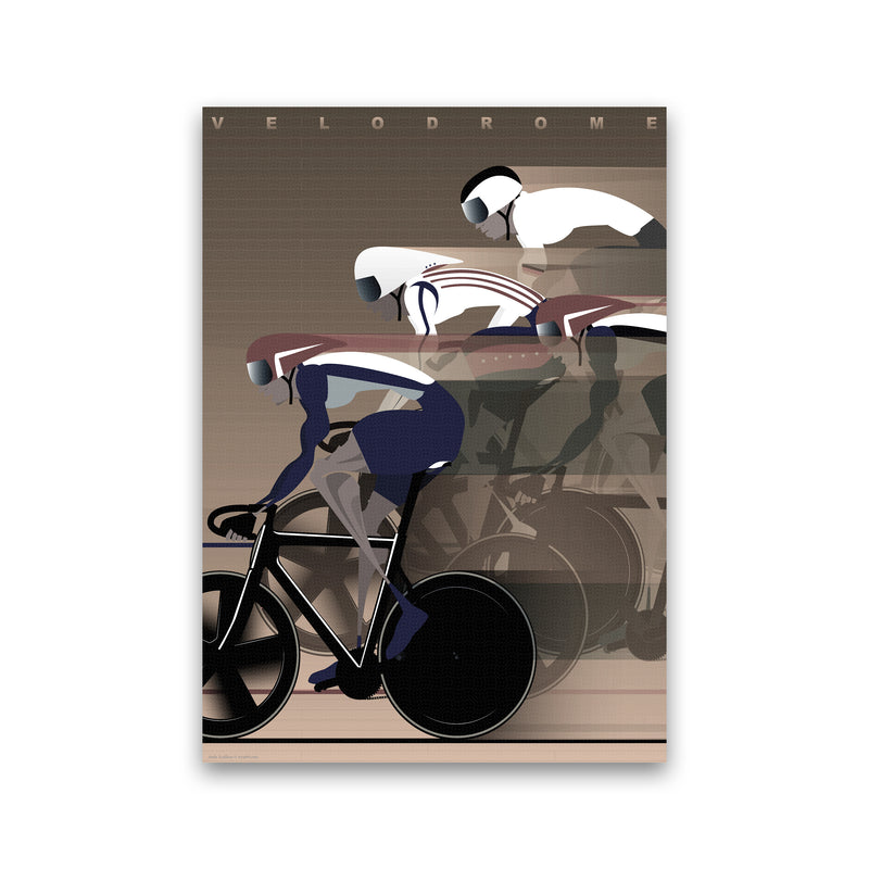 Velo Brown Cycling Print by Wyatt9 Print Only