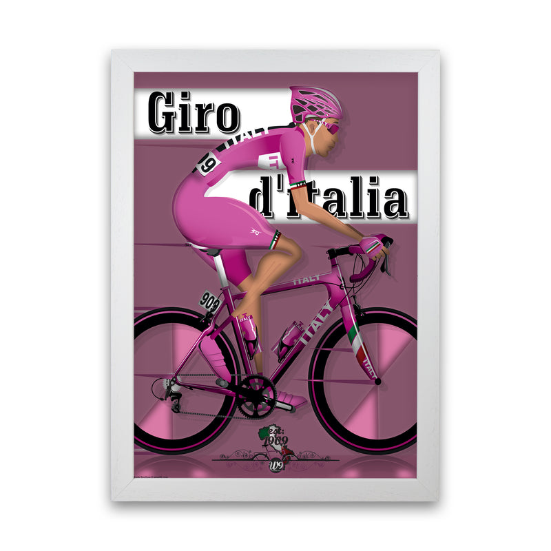 Modern Giro Cycling Print by Wyatt9 White Grain
