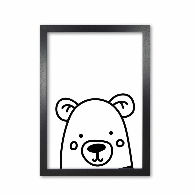 Black and white bear modern fine art print
