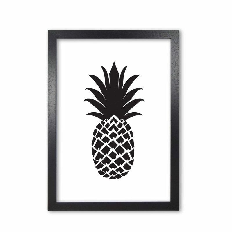 Black pineapple 2 modern fine art print, framed kitchen wall art
