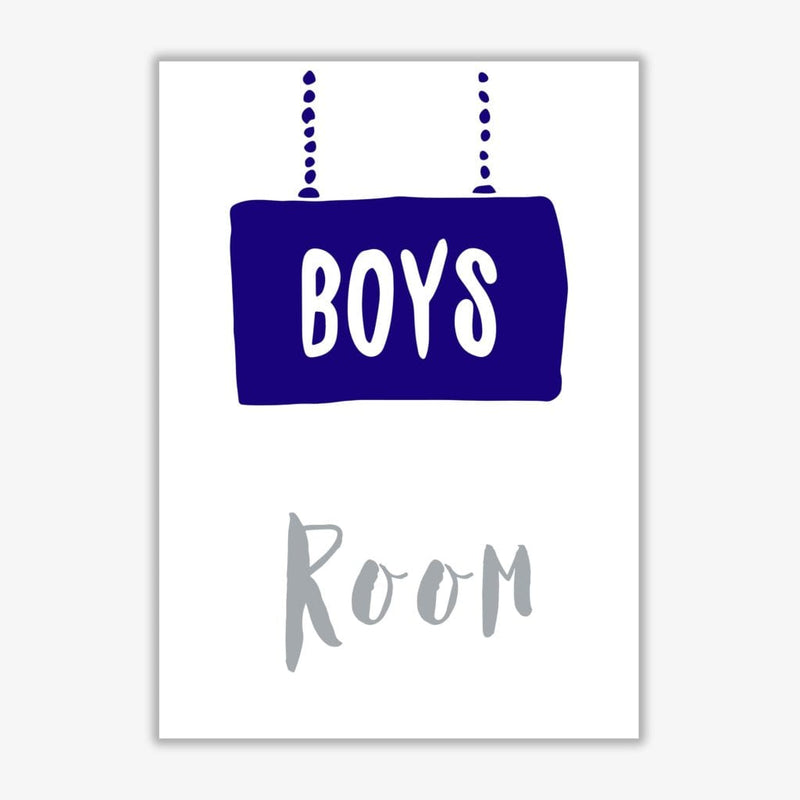 Boys room navy modern fine art print, framed childrens nursey wall art poster