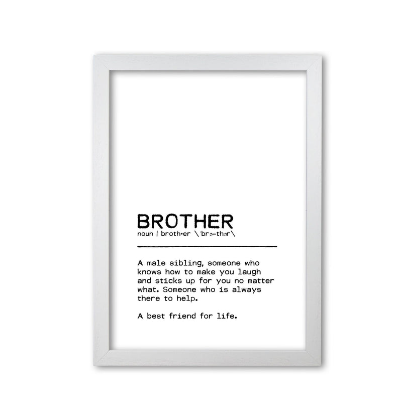 Brother best friend definition quote fine art print by orara studio