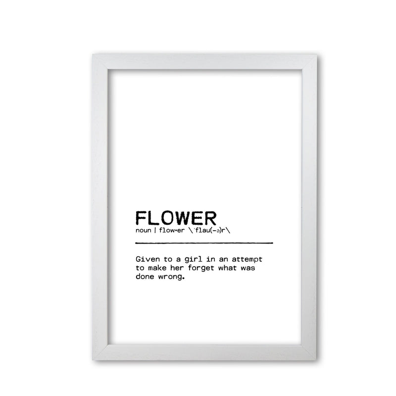Flower forget definition quote fine art print by orara studio
