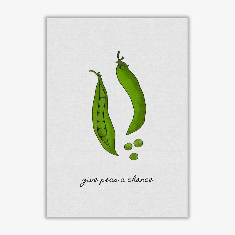 Give peas a chance fine art print by orara studio, framed kitchen wall art