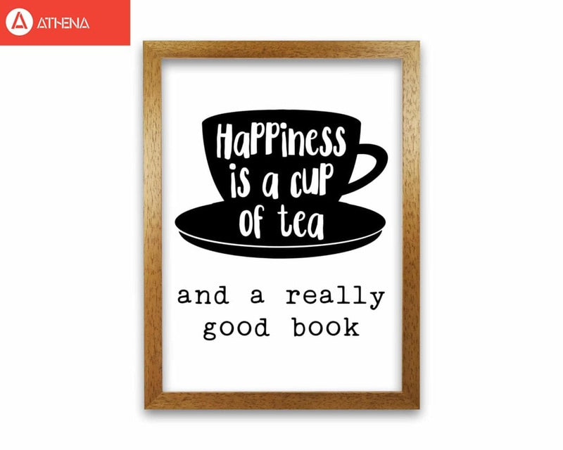 Happiness is a cup of tea modern fine art print, framed kitchen wall art