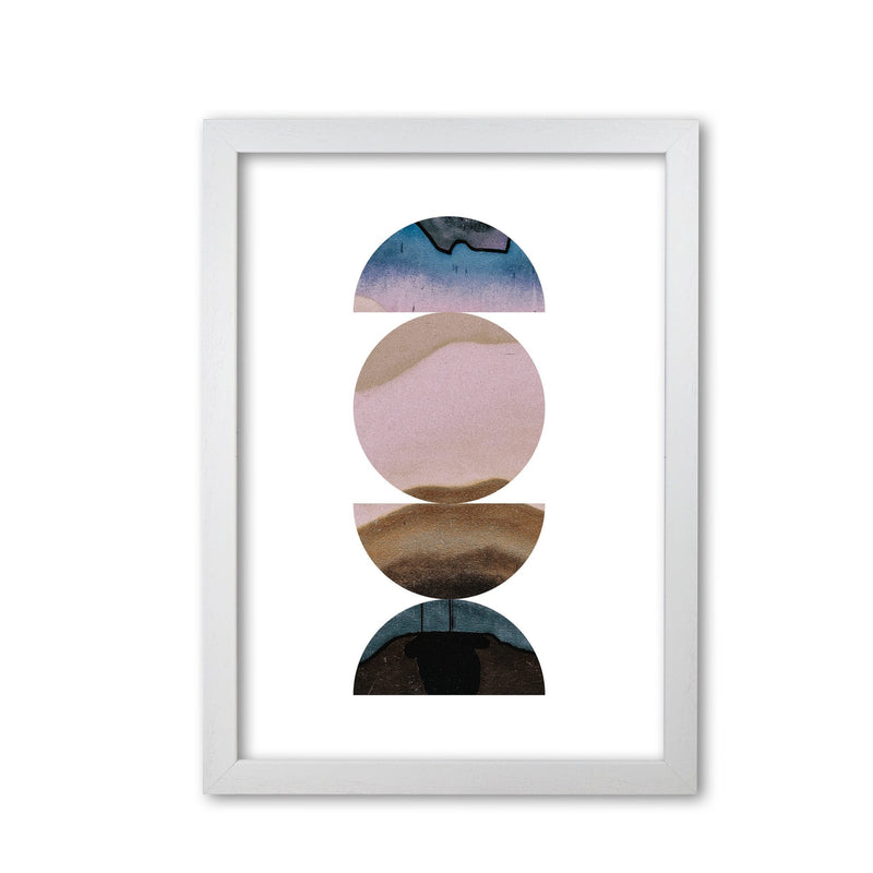 Pastel and sand abstract circles modern fine art print