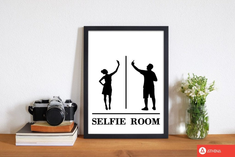 Selfie room, bathroom modern fine art print, framed bathroom wall art