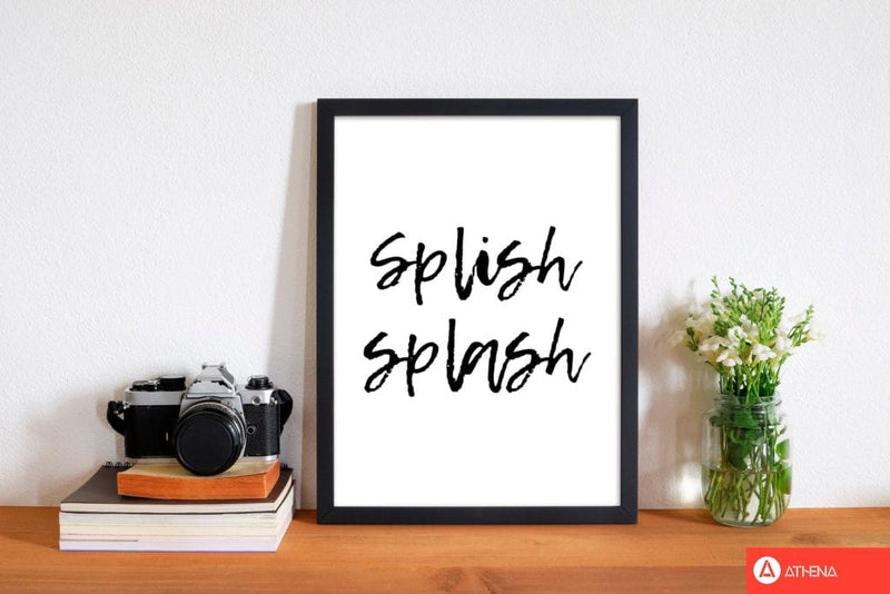Splish splash, bathroom modern fine art print, framed bathroom wall art