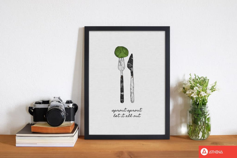 Sprout sprout fine art print by orara studio, framed kitchen wall art