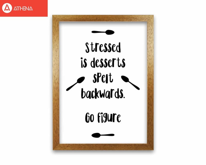 Stressed is desserts spelled backwards modern fine art print, framed kitchen wall art
