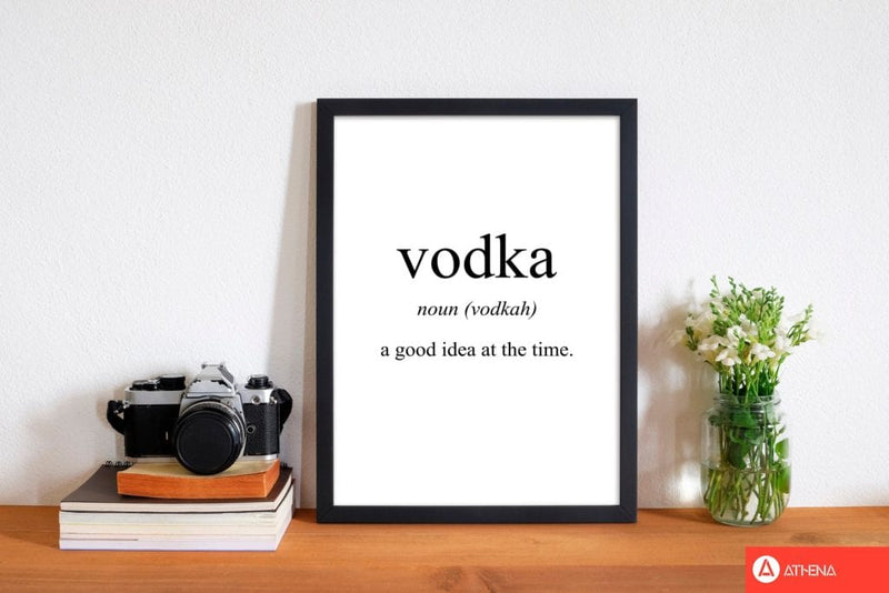 Vodka modern fine art print, framed kitchen wall art