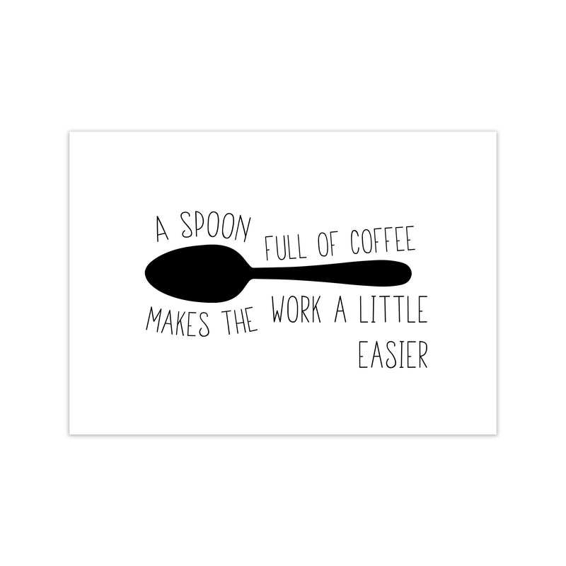 A Spoon Full Of Coffee Modern Print, Framed Kitchen Wall Art
