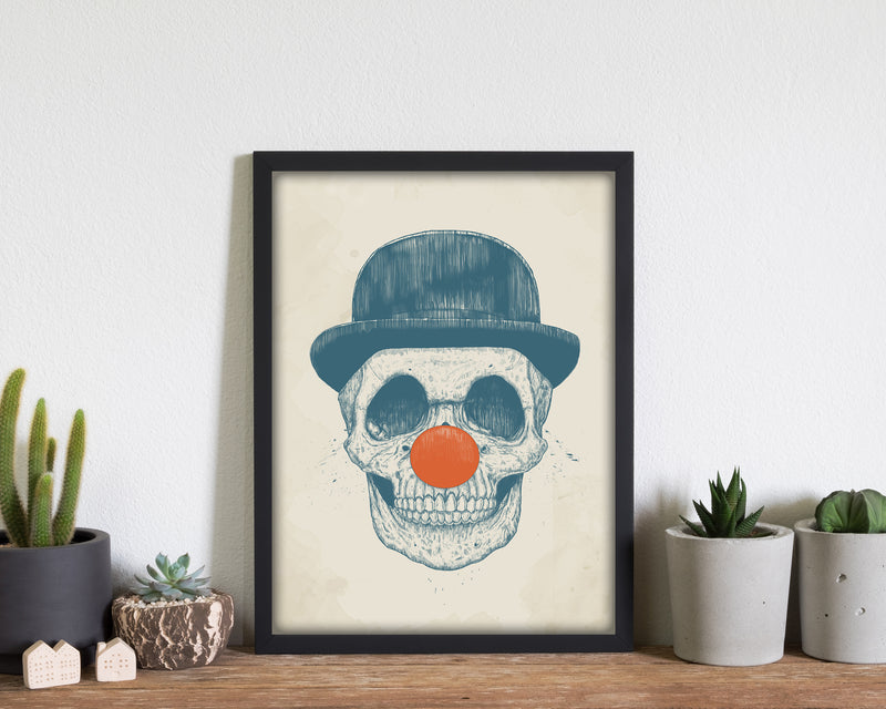 Dead Clown Skull Gothic Art Print by Balaz Solti