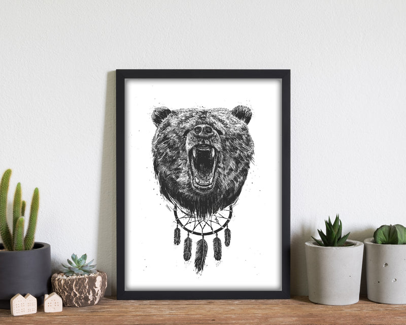 Don't Wake The Bear Animal Art Print by Balaz Solti